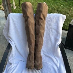 Steve Madden Rocking Taupe Faux Suede Over Knee Boots Women's 8.5